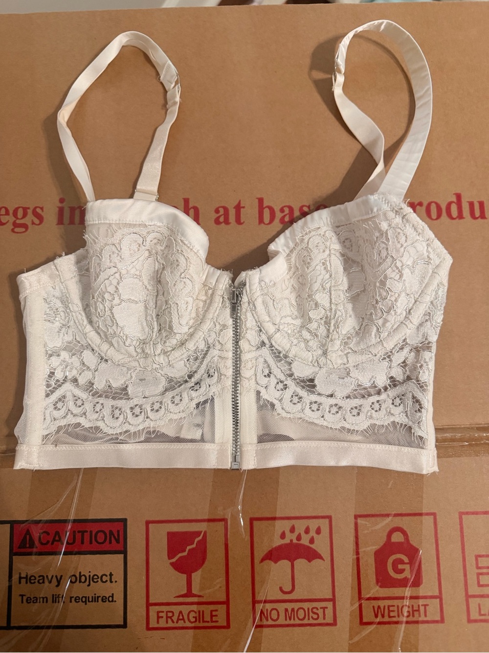 Victoria's Secret White Sheer Mesh Bra Top
